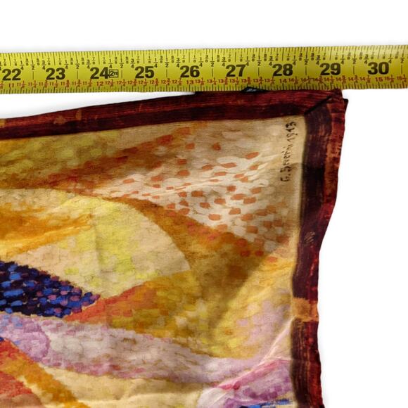 Colorful Severini Art Deco Painting Reproduction Silk Scarf - Picture 3 of 4